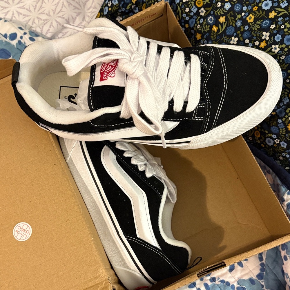 Vans womens Classic Black and White Sneakers